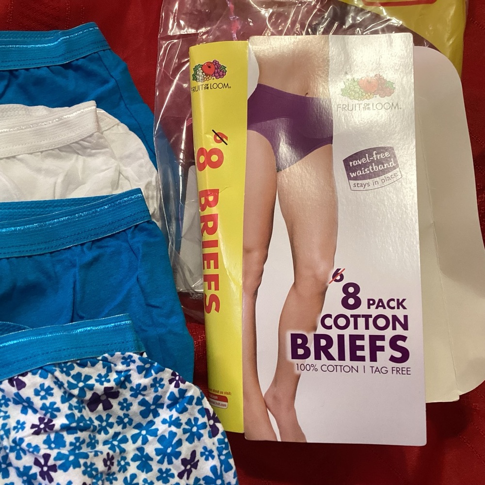 4 brand new Fruit of the Loom size 10/3X women tag free cotton briefs - Picture 3 of 4